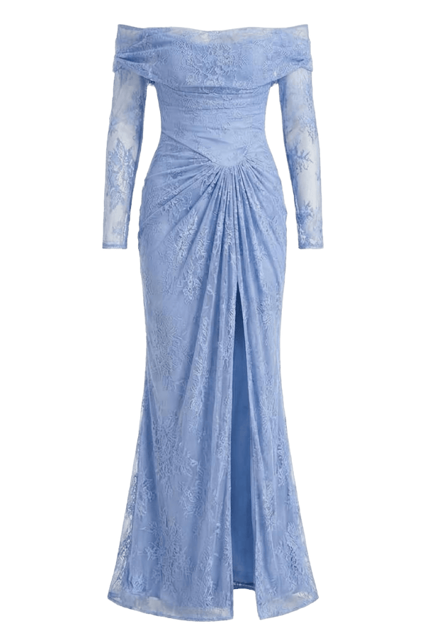 Ines Stretch Lace Dress - ALBOUSHIYA - district 5 - dubai - riyadh - abaya - dresses - designers - evening wear - luxury - elegance - craftsmanship - gowns - cocktail dresses - collections - georges