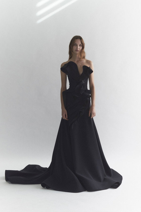 Ironworks Gown - ALBOUSHIYA - district 5 - dubai - riyadh - abaya - dresses - designers - evening wear - luxury - elegance - craftsmanship - gowns - cocktail dresses - collections - georges