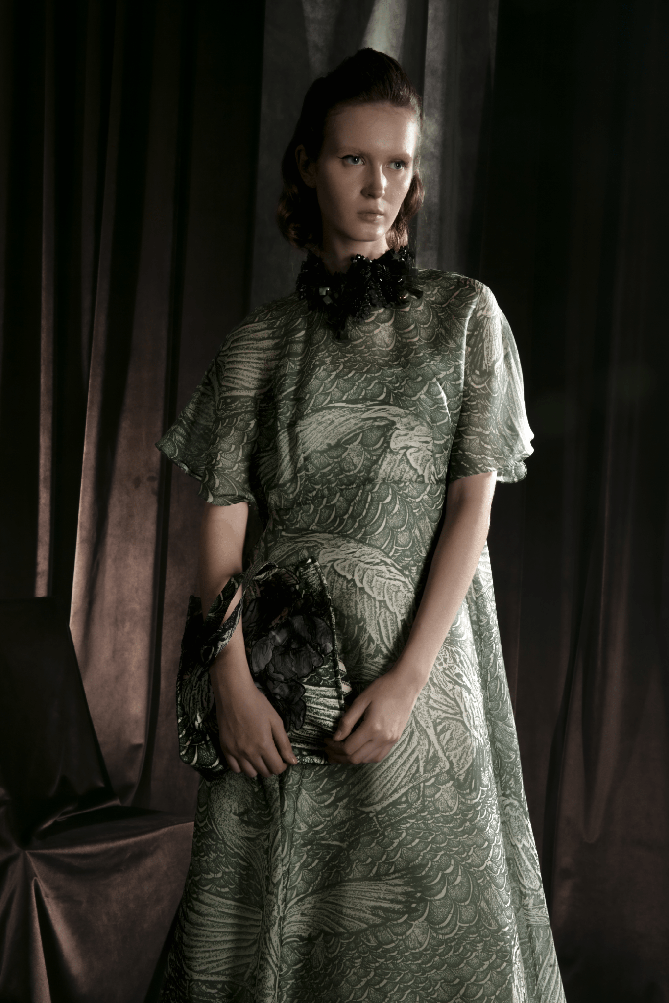 Isaya Dress - ALBOUSHIYA - district 5 - dubai - riyadh - abaya - dresses - designers - evening wear - luxury - elegance - craftsmanship - gowns - cocktail dresses - collections - georges