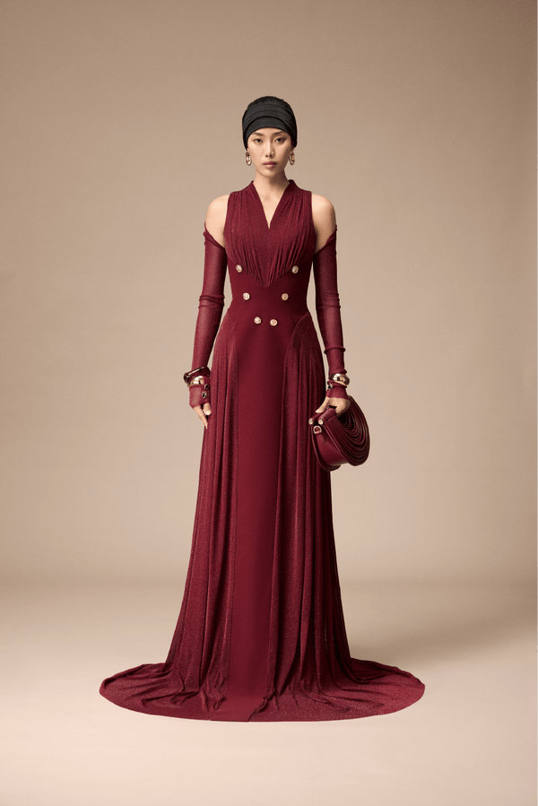 Jacques Dress - ALBOUSHIYA - district 5 - dubai - riyadh - abaya - dresses - designers - evening wear - luxury - elegance - craftsmanship - gowns - cocktail dresses - collections - georges