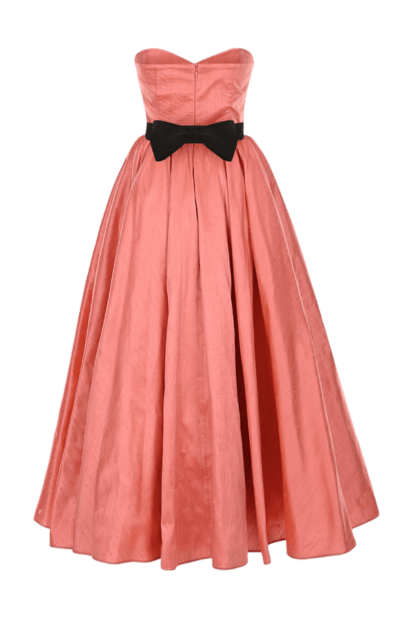 Jo Strapless Silk Dress - ALBOUSHIYA - district 5 - dubai - riyadh - abaya - dresses - designers - evening wear - luxury - elegance - craftsmanship - gowns - cocktail dresses - collections - georges
