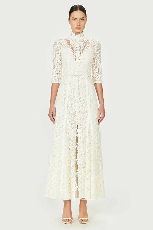 Junia Corded Lace Gown - ALBOUSHIYA - district 5 - dubai - riyadh - abaya - dresses - designers - evening wear - luxury - elegance - craftsmanship - gowns - cocktail dresses - collections - georges