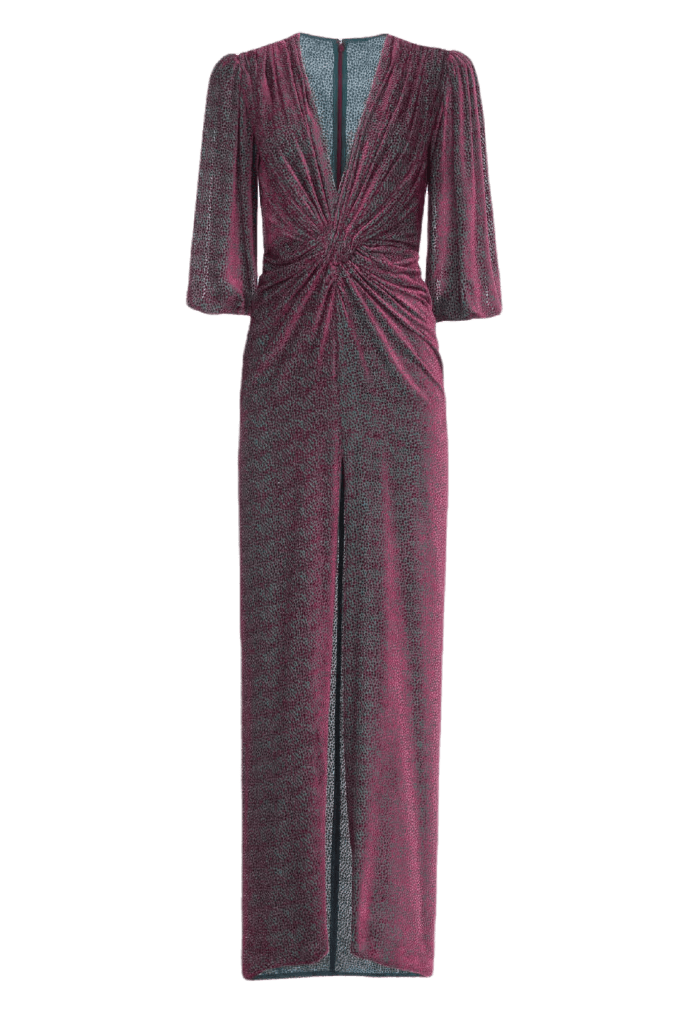 Kallista Silk Velvet Devorè Gown - ALBOUSHIYA - district 5 - dubai - riyadh - abaya - dresses - designers - evening wear - luxury - elegance - craftsmanship - gowns - cocktail dresses - collections - georges