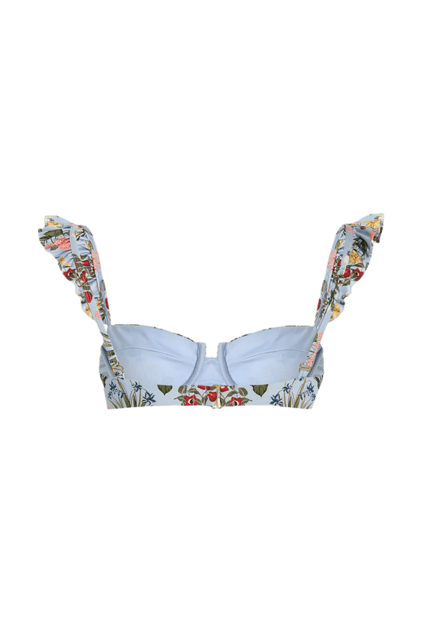 Kiwi Ruffled Bikini Top - ALBOUSHIYA - district 5 - dubai - riyadh - abaya - dresses - designers - evening wear - luxury - elegance - craftsmanship - gowns - cocktail dresses - collections - georges
