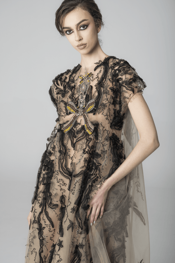 Kruger Dress - ALBOUSHIYA - district 5 - dubai - riyadh - abaya - dresses - designers - evening wear - luxury - elegance - craftsmanship - gowns - cocktail dresses - collections - georges