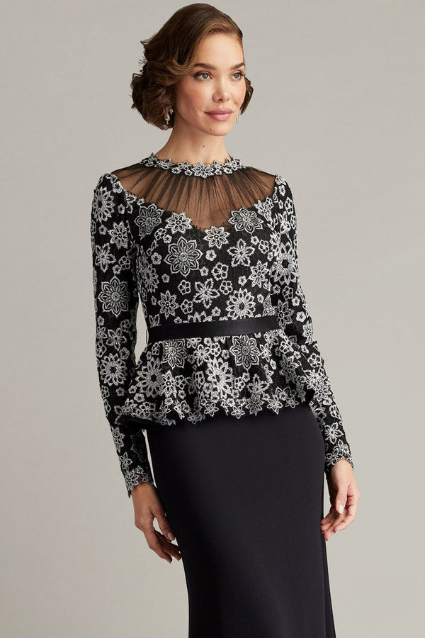 Lata Embroidered Belted Peplum Gown - ALBOUSHIYA - district 5 - dubai - riyadh - abaya - dresses - designers - evening wear - luxury - elegance - craftsmanship - gowns - cocktail dresses - collections - georges