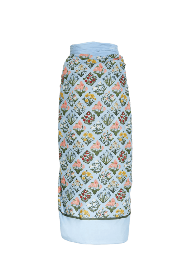 Lavanda Printed Cotton - Silk Pareo - ALBOUSHIYA - district 5 - dubai - riyadh - abaya - dresses - designers - evening wear - luxury - elegance - craftsmanship - gowns - cocktail dresses - collections - georges