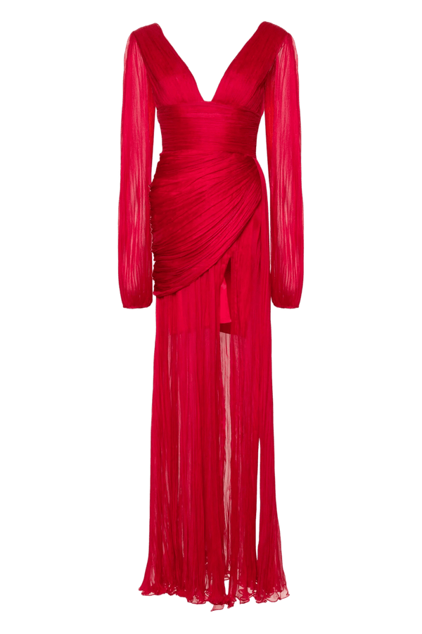 Leona Plissé Maxi Dress - ALBOUSHIYA - district 5 - dubai - riyadh - abaya - dresses - designers - evening wear - luxury - elegance - craftsmanship - gowns - cocktail dresses - collections - georges