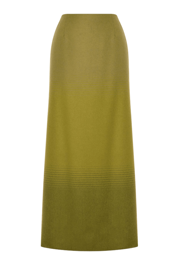 Long Skirt in Shaded Flannel - ALBOUSHIYA - district 5 - dubai - riyadh - abaya - dresses - designers - evening wear - luxury - elegance - craftsmanship - gowns - cocktail dresses - collections - georges