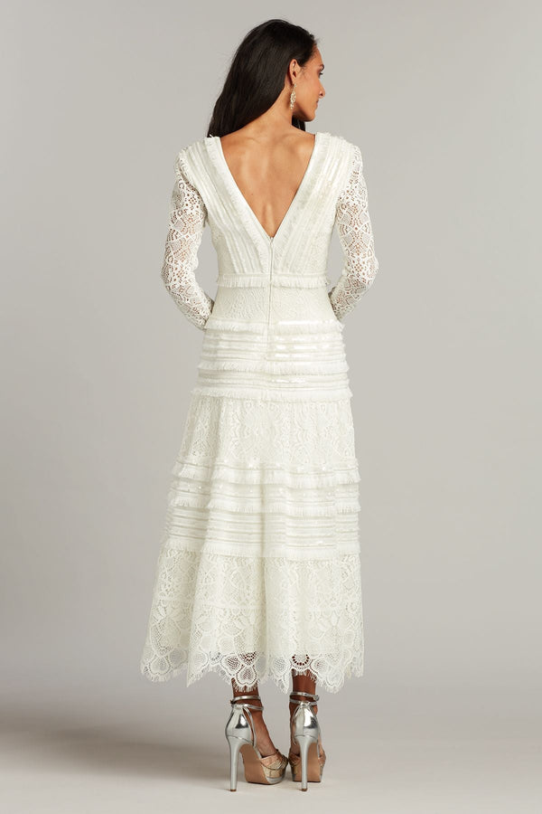 Long Sleeve Lace Dress - ALBOUSHIYA - district 5 - dubai - riyadh - abaya - dresses - designers - evening wear - luxury - elegance - craftsmanship - gowns - cocktail dresses - collections - georges