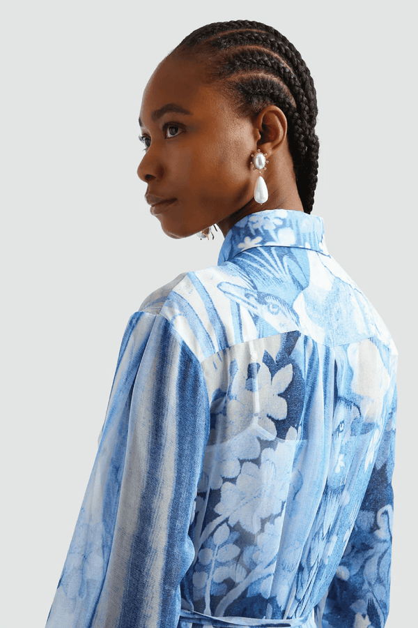 Long Sleeve Pleated Detail Gown - ALBOUSHIYA - district 5 - dubai - riyadh - abaya - dresses - designers - evening wear - luxury - elegance - craftsmanship - gowns - cocktail dresses - collections - georges