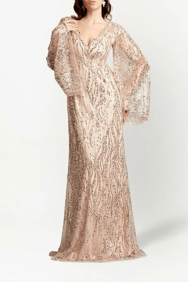 Magnolia Embellished Tulle Gown - ALBOUSHIYA - district 5 - dubai - riyadh - abaya - dresses - designers - evening wear - luxury - elegance - craftsmanship - gowns - cocktail dresses - collections - georges