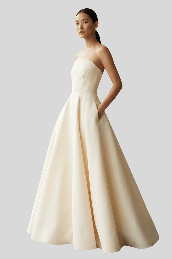 Mathilde Maxi Dress - ALBOUSHIYA - district 5 - dubai - riyadh - abaya - dresses - designers - evening wear - luxury - elegance - craftsmanship - gowns - cocktail dresses - collections - georges
