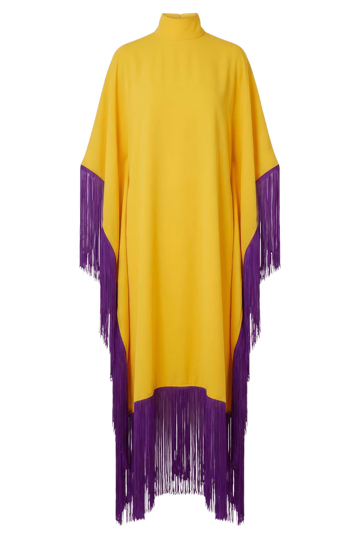 Maya Dress in Yellow with Purple Tassels - ALBOUSHIYA - district 5 - dubai - riyadh - abaya - dresses - designers - evening wear - luxury - elegance - craftsmanship - gowns - cocktail dresses - collections - georges