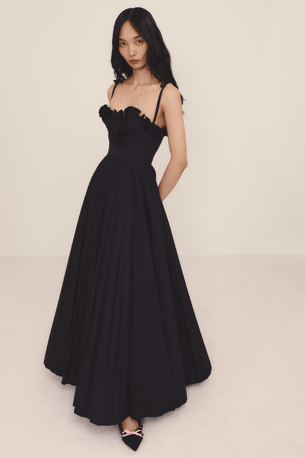 Midi Popeline Dress - ALBOUSHIYA - district 5 - dubai - riyadh - abaya - dresses - designers - evening wear - luxury - elegance - craftsmanship - gowns - cocktail dresses - collections - georges