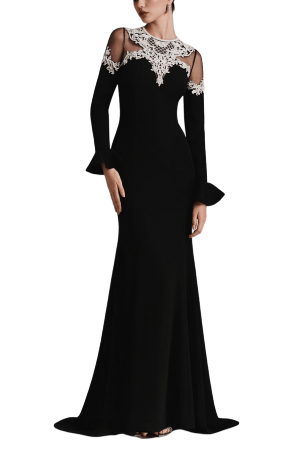 Midnight Elegance Gown - ALBOUSHIYA - district 5 - dubai - riyadh - abaya - dresses - designers - evening wear - luxury - elegance - craftsmanship - gowns - cocktail dresses - collections - georges