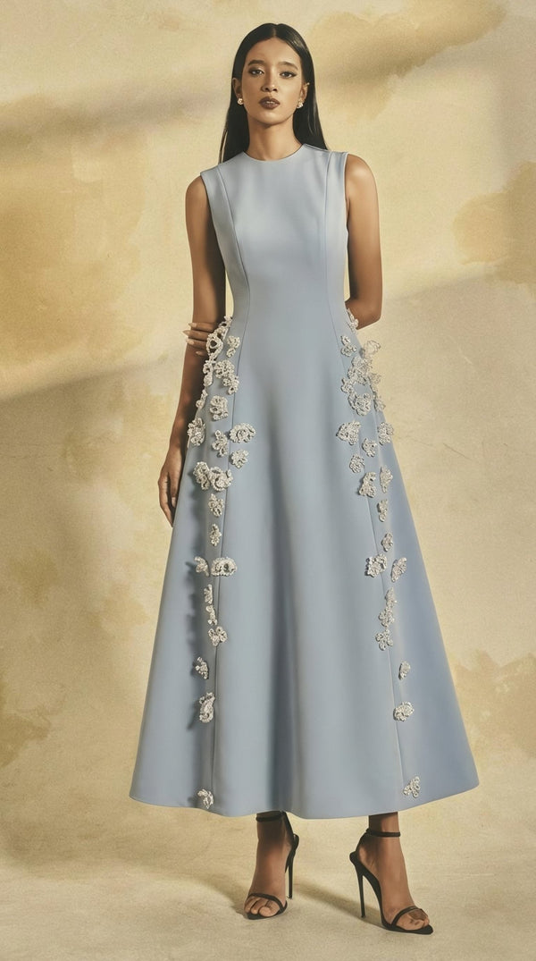 Midnight Garden Gown - ALBOUSHIYA - district 5 - dubai - riyadh - abaya - dresses - designers - evening wear - luxury - elegance - craftsmanship - gowns - cocktail dresses - collections - georges