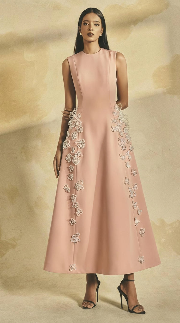 Midnight Garden Gown - ALBOUSHIYA - district 5 - dubai - riyadh - abaya - dresses - designers - evening wear - luxury - elegance - craftsmanship - gowns - cocktail dresses - collections - georges