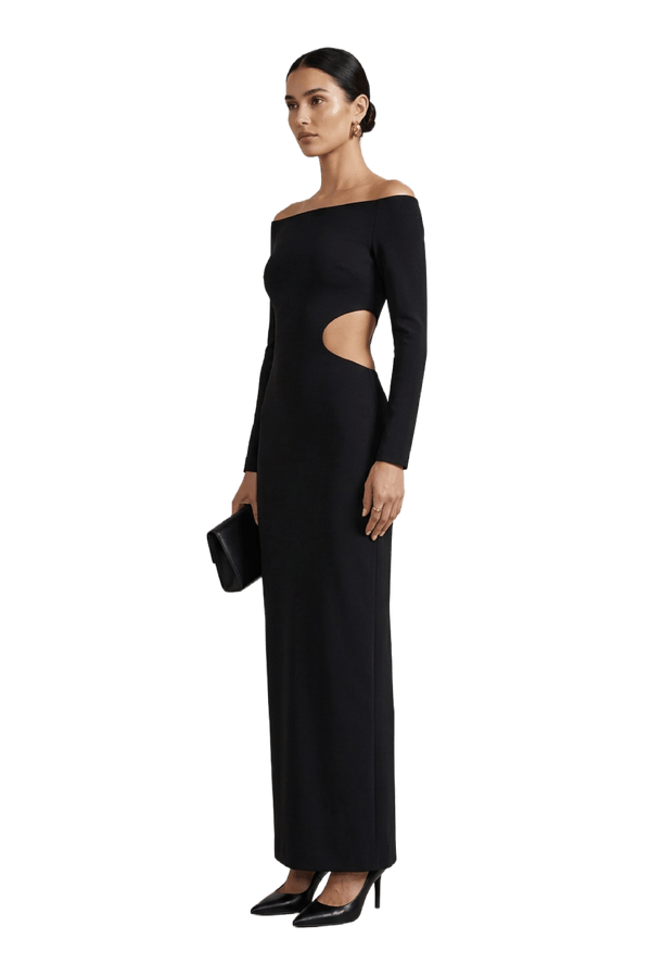 Mircea Cut - Out Maxi Dress - ALBOUSHIYA - district 5 - dubai - riyadh - abaya - dresses - designers - evening wear - luxury - elegance - craftsmanship - gowns - cocktail dresses - collections - georges