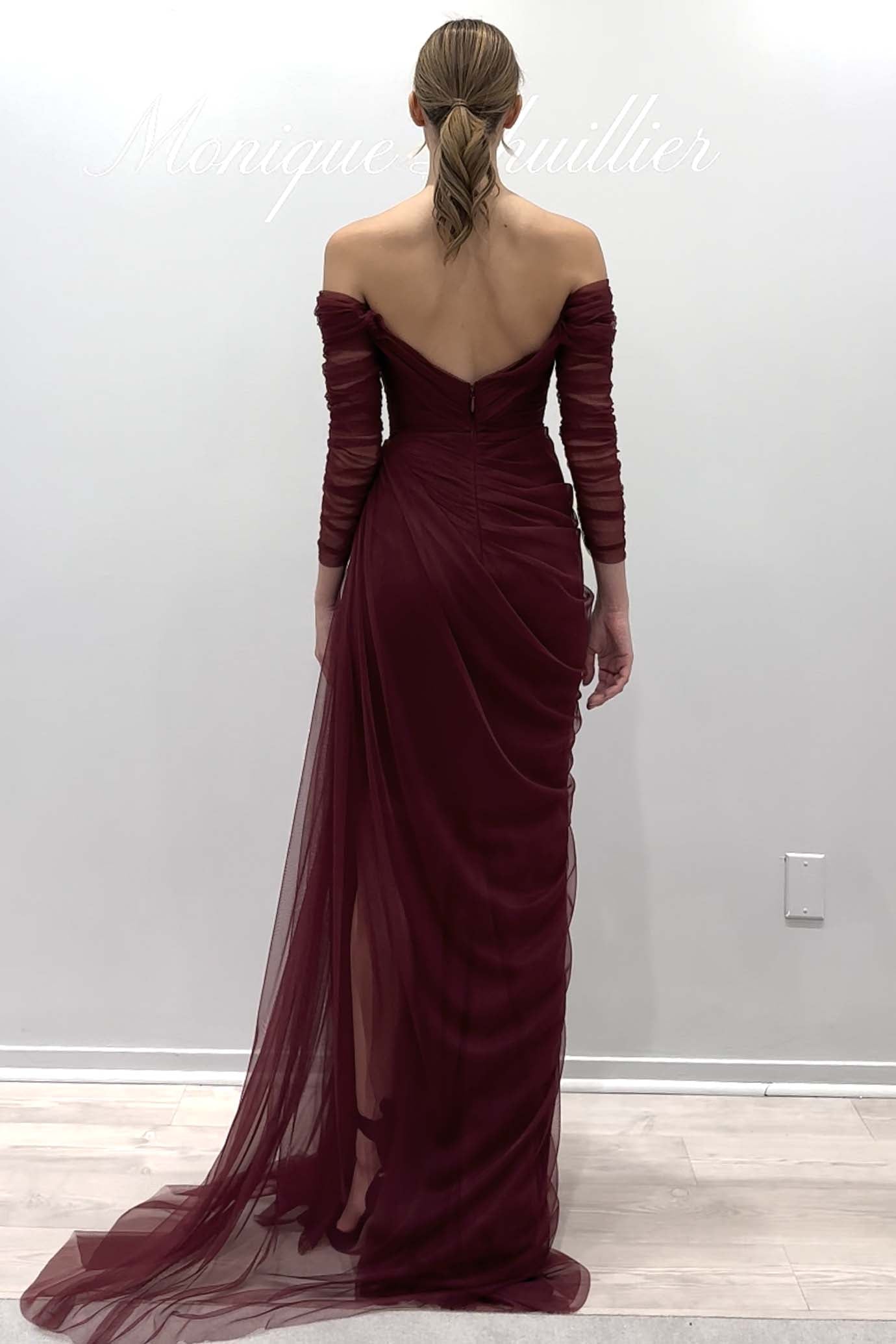 Off-the-Shoulder Draped Gown