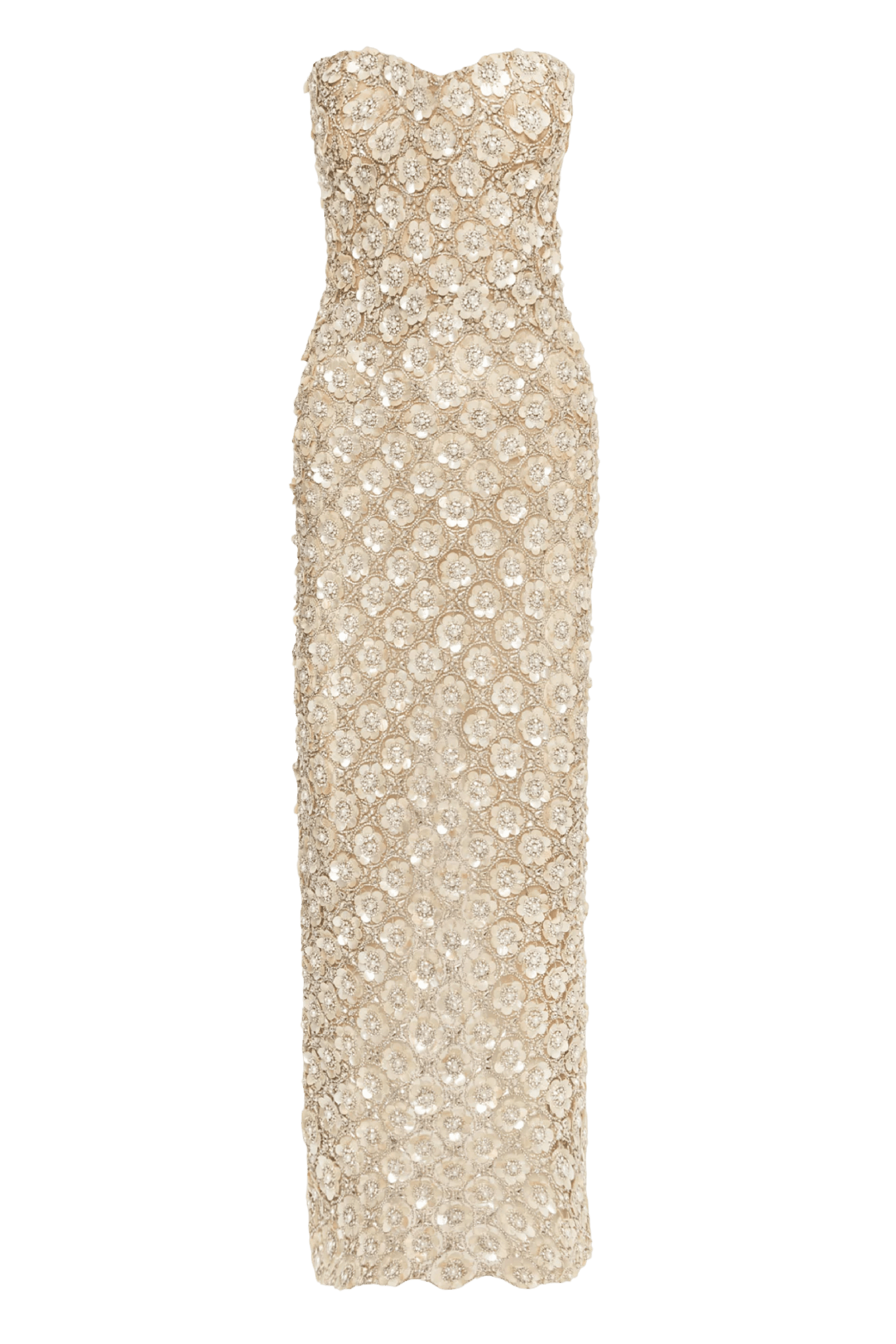 Mother of Pearl Embroidered Column Gown - ALBOUSHIYA - district 5 - dubai - riyadh - abaya - dresses - designers - evening wear - luxury - elegance - craftsmanship - gowns - cocktail dresses - collections - georges