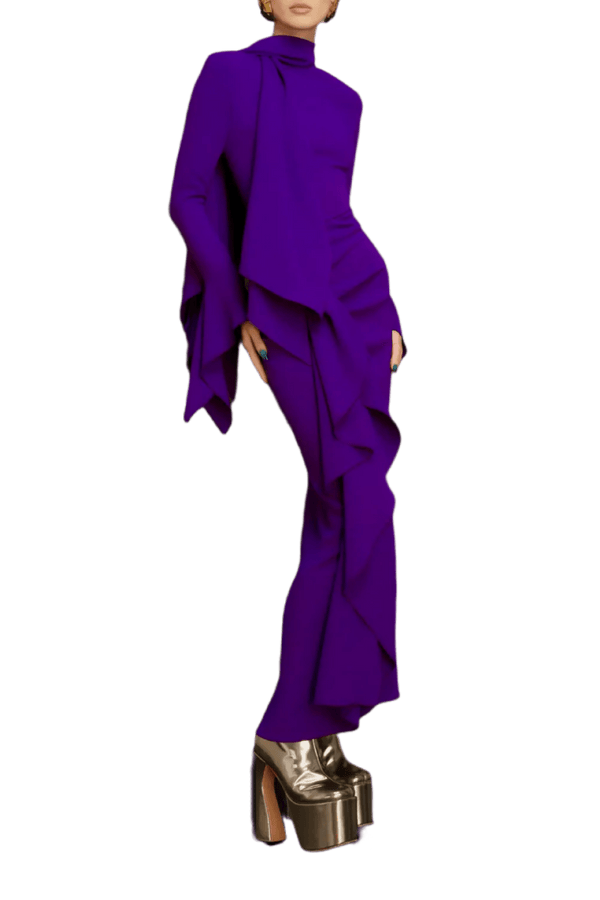 Nella Dress - ALBOUSHIYA - district 5 - dubai - riyadh - abaya - dresses - designers - evening wear - luxury - elegance - craftsmanship - gowns - cocktail dresses - collections - georges