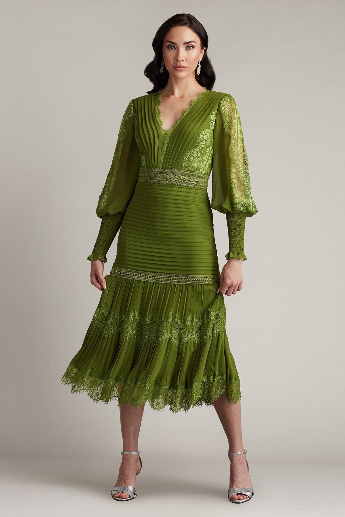 Nyssa Bishop Sleeve Dress - ALBOUSHIYA - district 5 - dubai - riyadh - abaya - dresses - designers - evening wear - luxury - elegance - craftsmanship - gowns - cocktail dresses - collections - georges