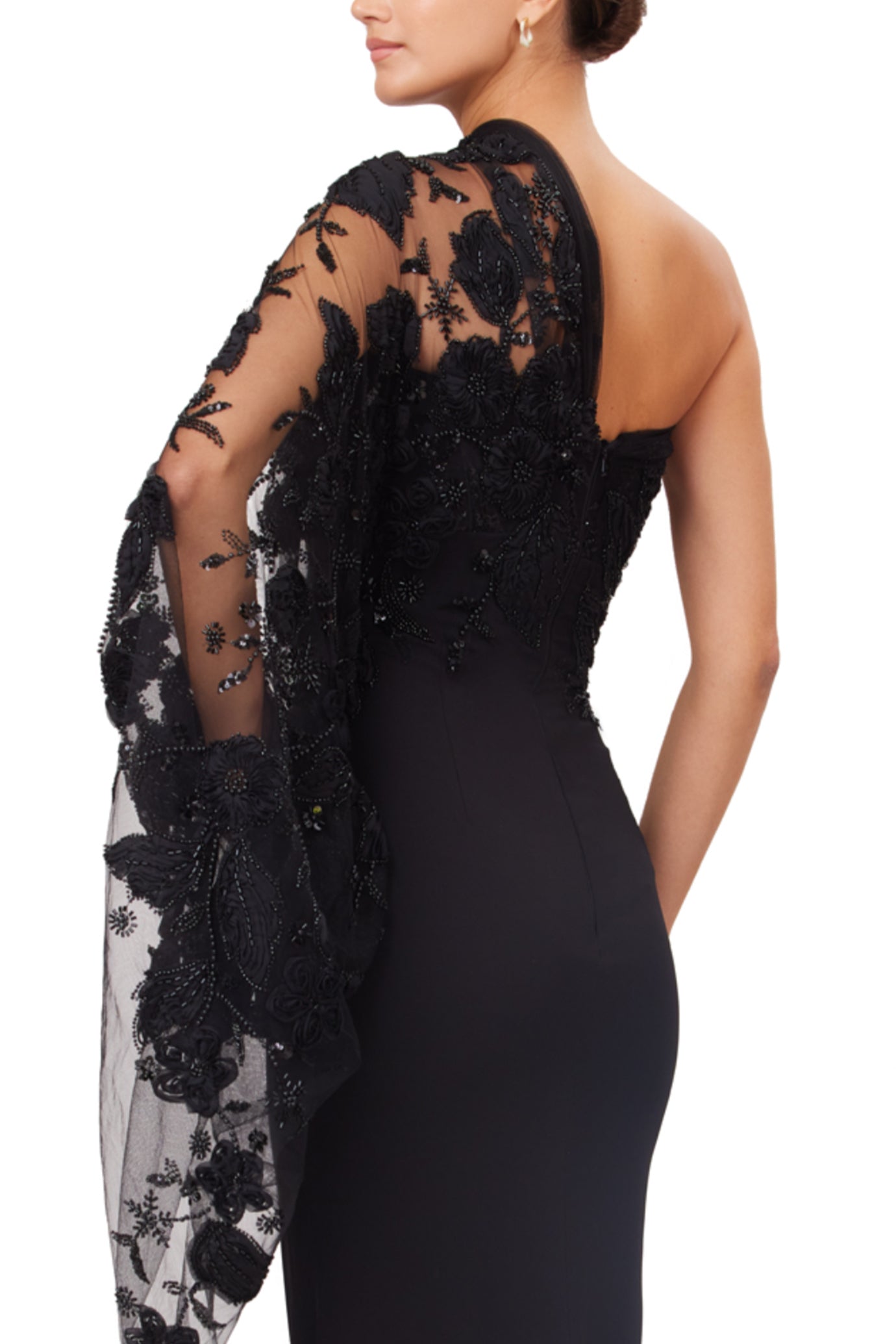 Midnight Elegance One-Shoulder Gown