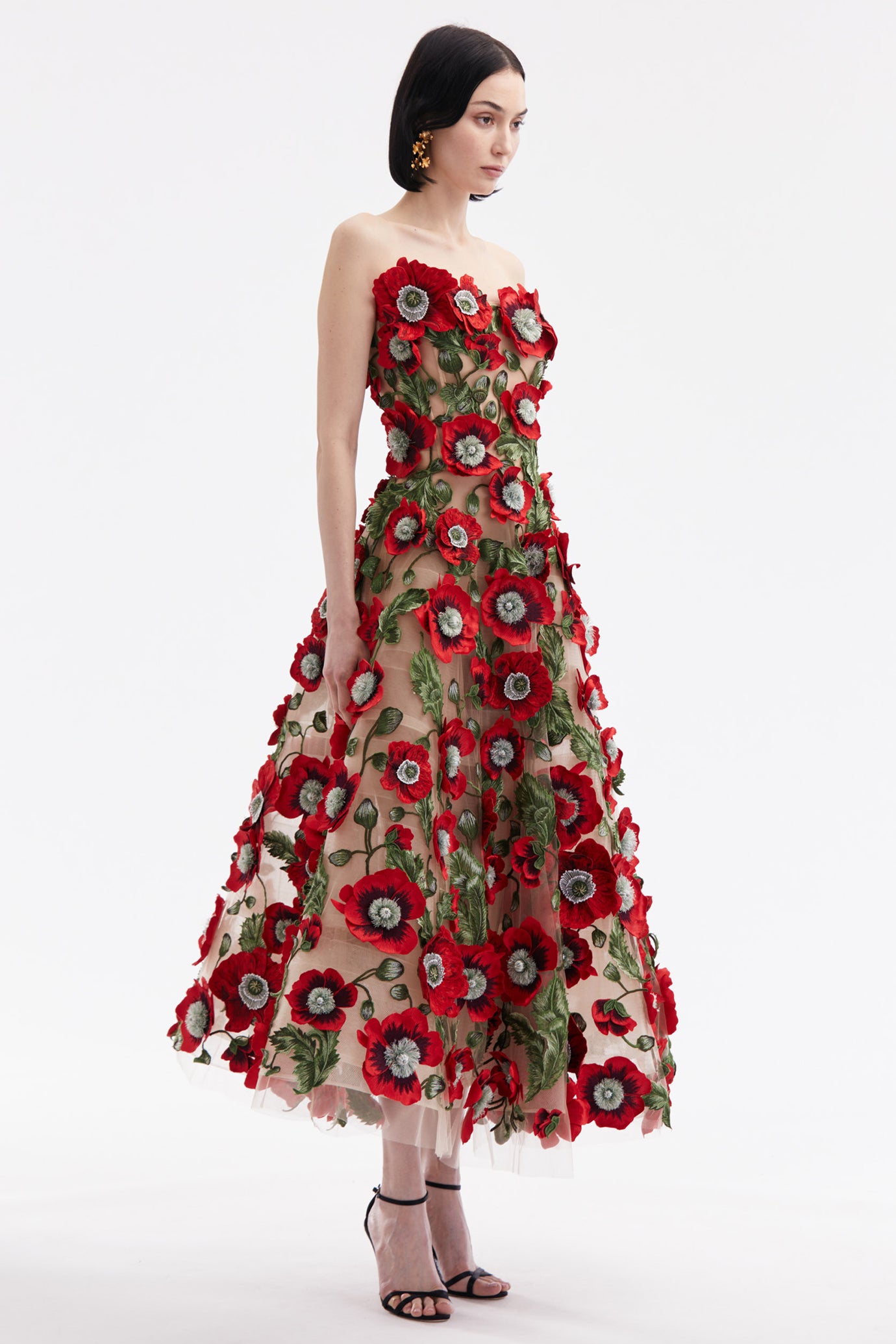 Poppy Embroidered Midi Dress