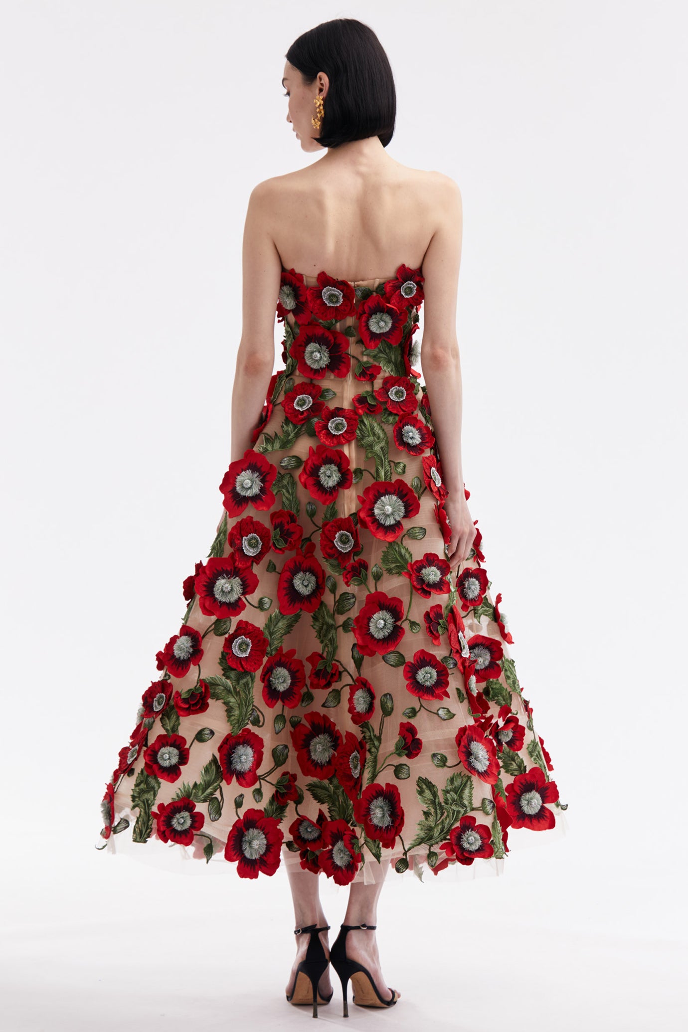 Poppy Embroidered Midi Dress