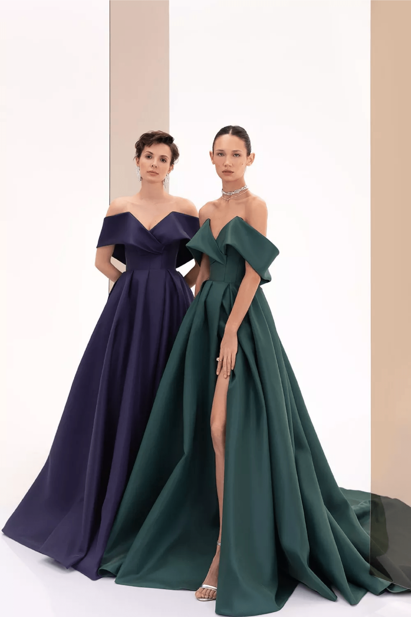 Off Shoulder Ball Gown - ALBOUSHIYA - district 5 - dubai - riyadh - abaya - dresses - designers - evening wear - luxury - elegance - craftsmanship - gowns - cocktail dresses - collections - georges