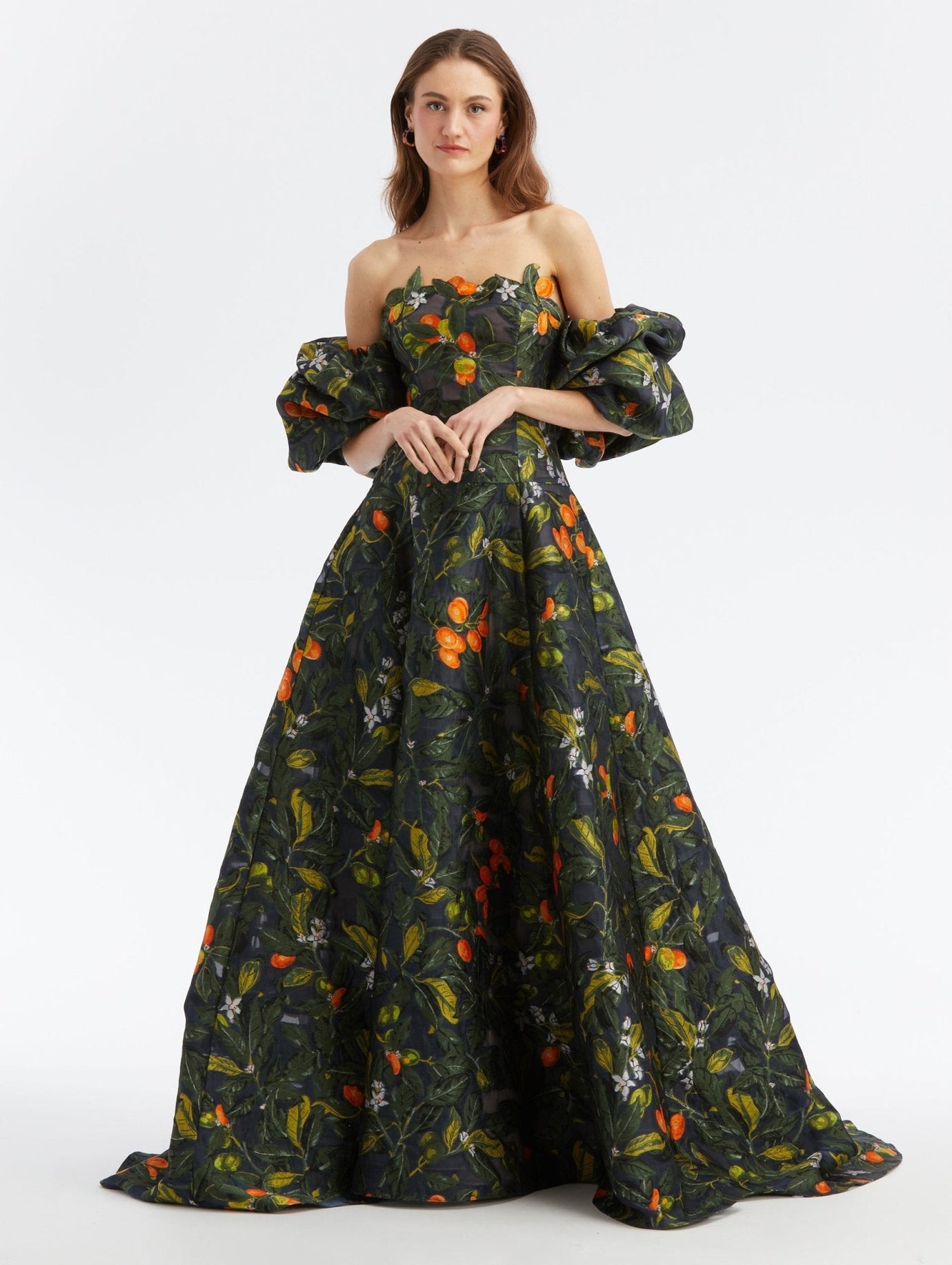 Off Shoulder Puff Gown - ALBOUSHIYA - district 5 - dubai - riyadh - abaya - dresses - designers - evening wear - luxury - elegance - craftsmanship - gowns - cocktail dresses - collections - georges