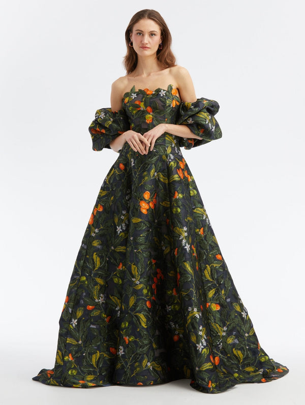 Off Shoulder Puff Gown - ALBOUSHIYA - district 5 - dubai - riyadh - abaya - dresses - designers - evening wear - luxury - elegance - craftsmanship - gowns - cocktail dresses - collections - georges