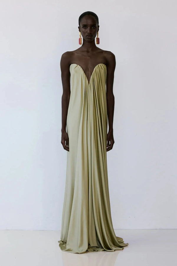 Olivienne Gown in Riviera - ALBOUSHIYA - district 5 - dubai - riyadh - abaya - dresses - designers - evening wear - luxury - elegance - craftsmanship - gowns - cocktail dresses - collections - georges