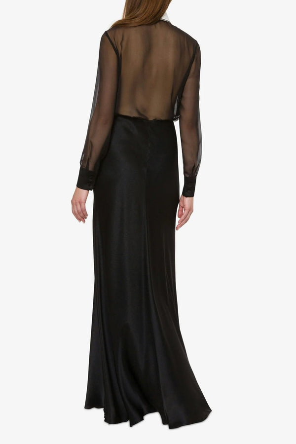 Organic Chiffon Blouse - ALBOUSHIYA - district 5 - dubai - riyadh - abaya - dresses - designers - evening wear - luxury - elegance - craftsmanship - gowns - cocktail dresses - collections - georges