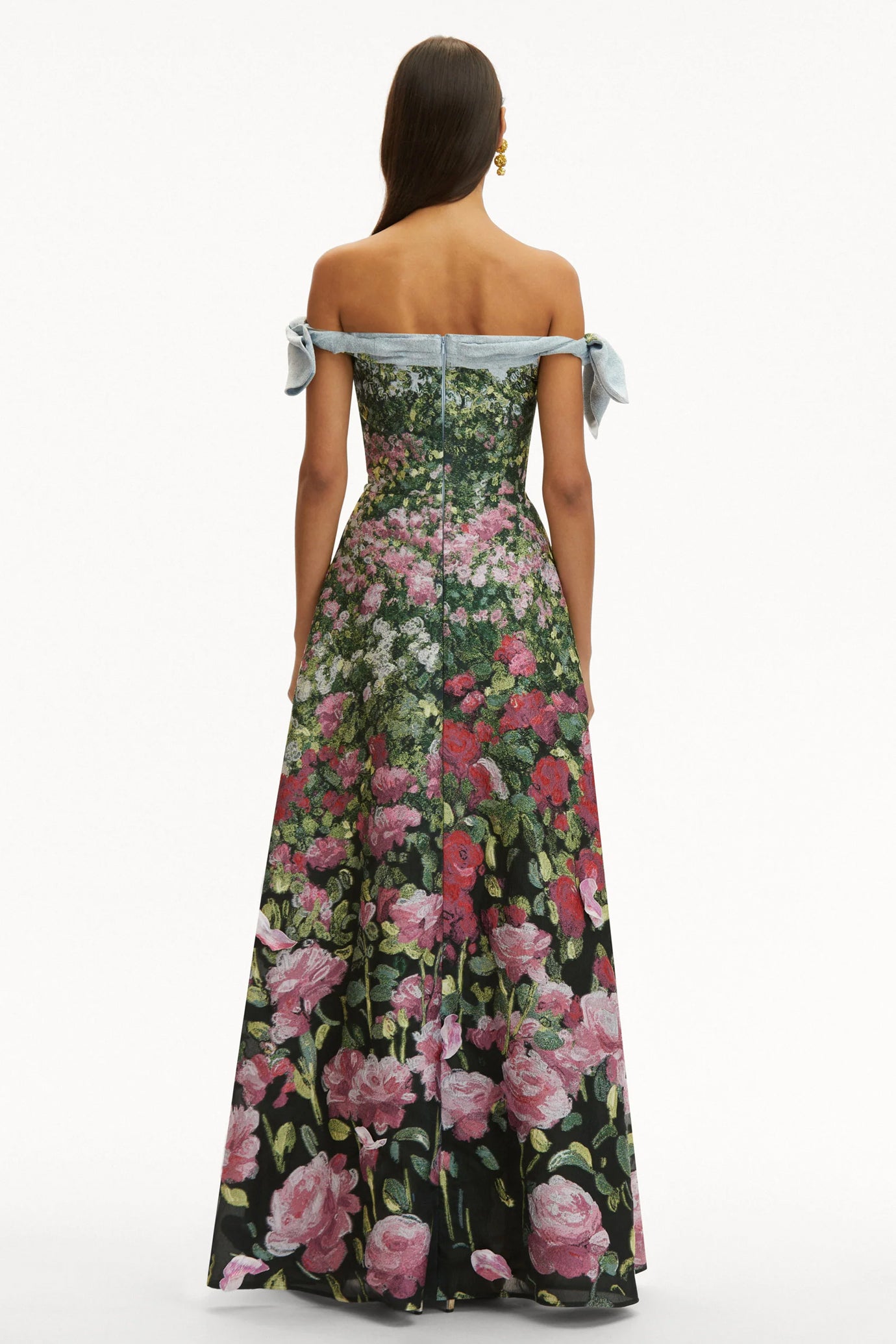 Rose Field Fil Coupé Gown