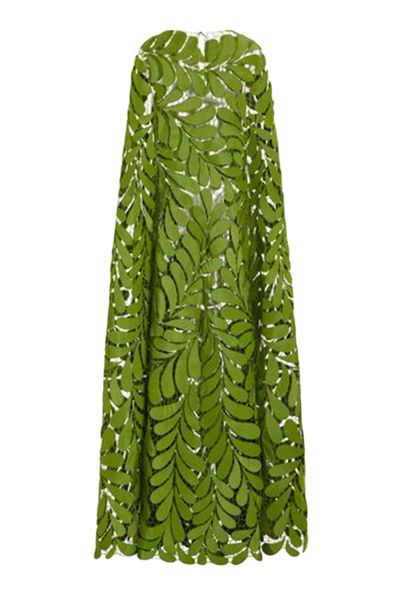 Fern Embroidered Faille Caftan