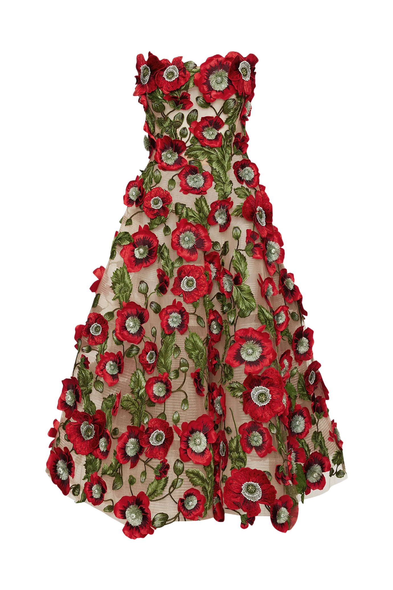 Poppy Embroidered Midi Dress