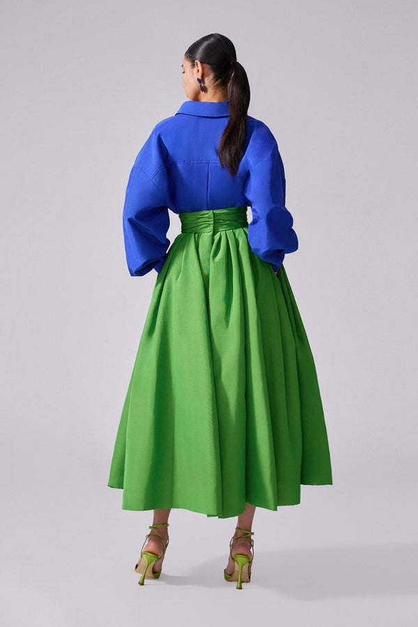 Oversized Tie - Front Shirt - ALBOUSHIYA - district 5 - dubai - riyadh - abaya - dresses - designers - evening wear - luxury - elegance - craftsmanship - gowns - cocktail dresses - collections - georges