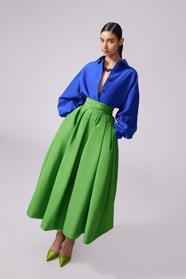 Oversized Tie - Front Shirt - ALBOUSHIYA - district 5 - dubai - riyadh - abaya - dresses - designers - evening wear - luxury - elegance - craftsmanship - gowns - cocktail dresses - collections - georges