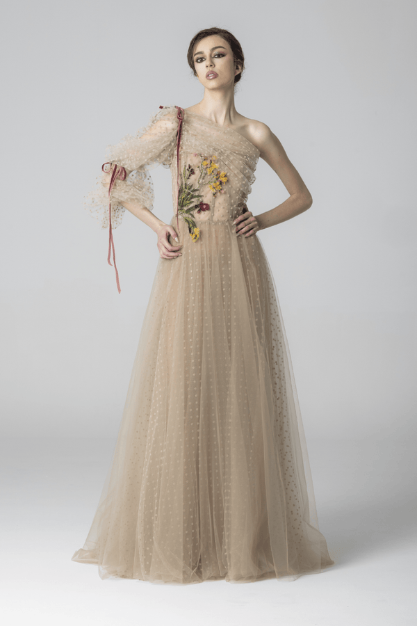 Patagonia Dress - ALBOUSHIYA - district 5 - dubai - riyadh - abaya - dresses - designers - evening wear - luxury - elegance - craftsmanship - gowns - cocktail dresses - collections - georges