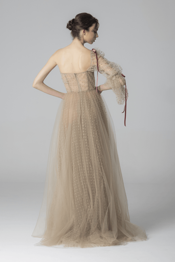 Patagonia Dress - ALBOUSHIYA - district 5 - dubai - riyadh - abaya - dresses - designers - evening wear - luxury - elegance - craftsmanship - gowns - cocktail dresses - collections - georges