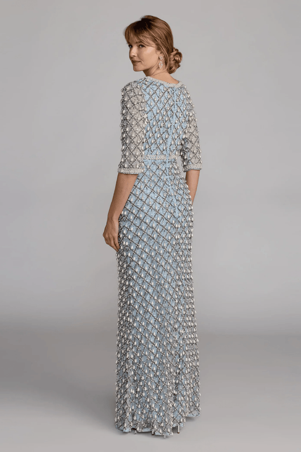 Pearl Embellished Gown - ALBOUSHIYA - district 5 - dubai - riyadh - abaya - dresses - designers - evening wear - luxury - elegance - craftsmanship - gowns - cocktail dresses - collections - georges