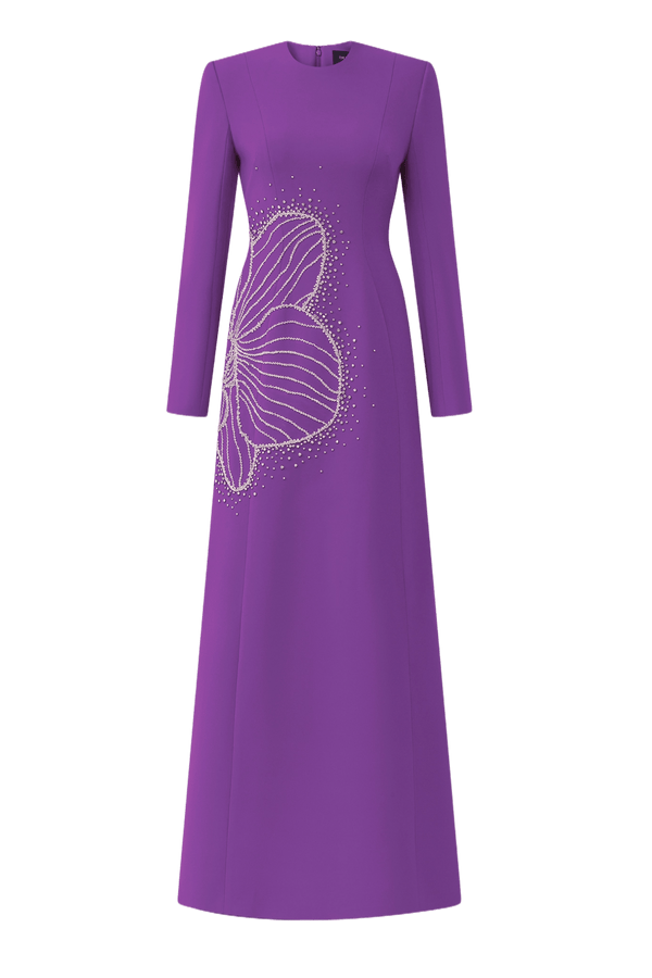 Petal Radiance Gown - ALBOUSHIYA - district 5 - dubai - riyadh - abaya - dresses - designers - evening wear - luxury - elegance - craftsmanship - gowns - cocktail dresses - collections - georges