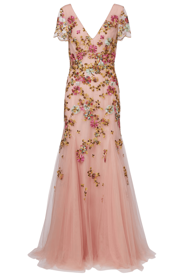 Polina Embroidered Tulle Gown - ALBOUSHIYA - district 5 - dubai - riyadh - abaya - dresses - designers - evening wear - luxury - elegance - craftsmanship - gowns - cocktail dresses - collections - georges