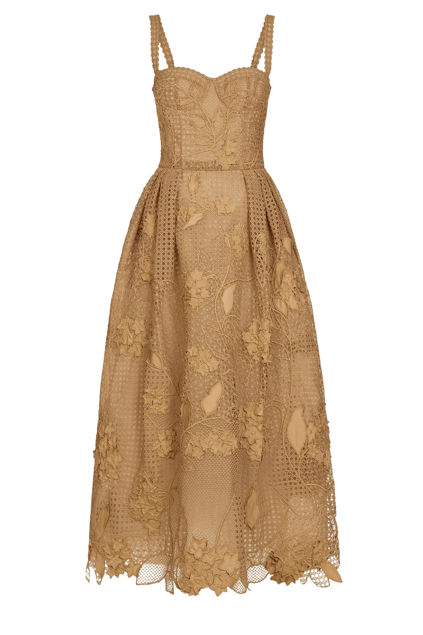 Porcelain Flower Guipure Lattice Cocktail Dress - ALBOUSHIYA - district 5 - dubai - riyadh - abaya - dresses - designers - evening wear - luxury - elegance - craftsmanship - gowns - cocktail dresses - collections - georges