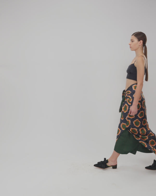 Nuri Twill Print Sarong Skirt