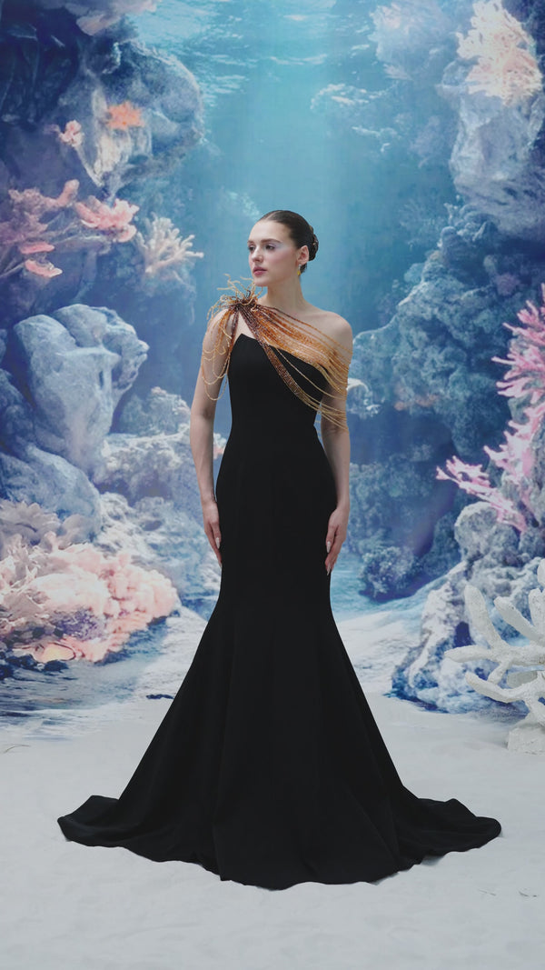 Thalia Crepe Gown