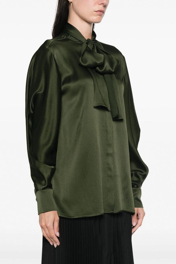 Pussy - bow Blouse - ALBOUSHIYA - district 5 - dubai - riyadh - abaya - dresses - designers - evening wear - luxury - elegance - craftsmanship - gowns - cocktail dresses - collections - georges