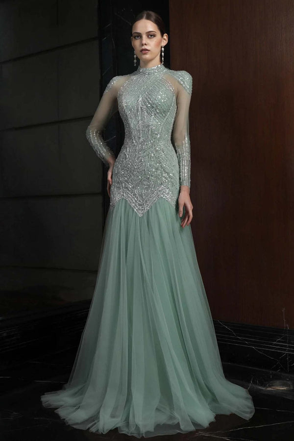 Radiant Majesty Gown - ALBOUSHIYA - district 5 - dubai - riyadh - abaya - dresses - designers - evening wear - luxury - elegance - craftsmanship - gowns - cocktail dresses - collections - georges